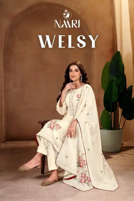 Welsy By Naari Pure Cotton Jacquard Dress Material Exporters In India